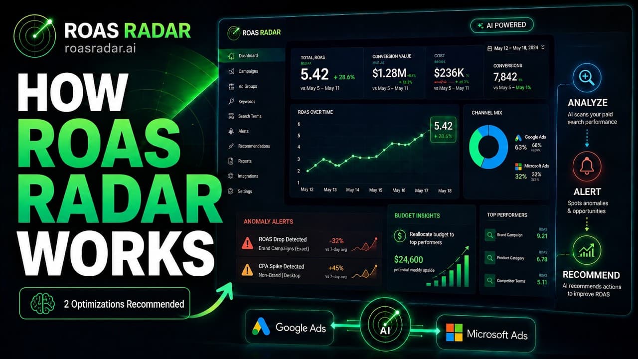 Thumbnail for the How ROAS Radar Works video overview